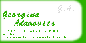 georgina adamovits business card